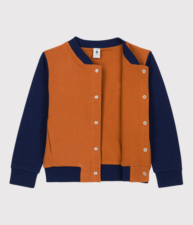 Teddy in tessuto felpato bambina / bambino marrone/blu