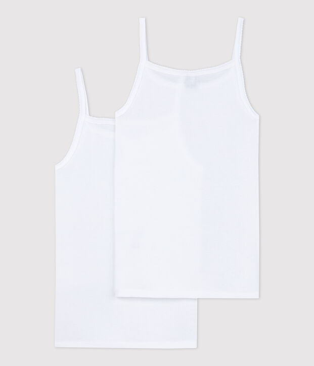 Confezione da 2 canottiere con spalline bianche ragazza multicolore