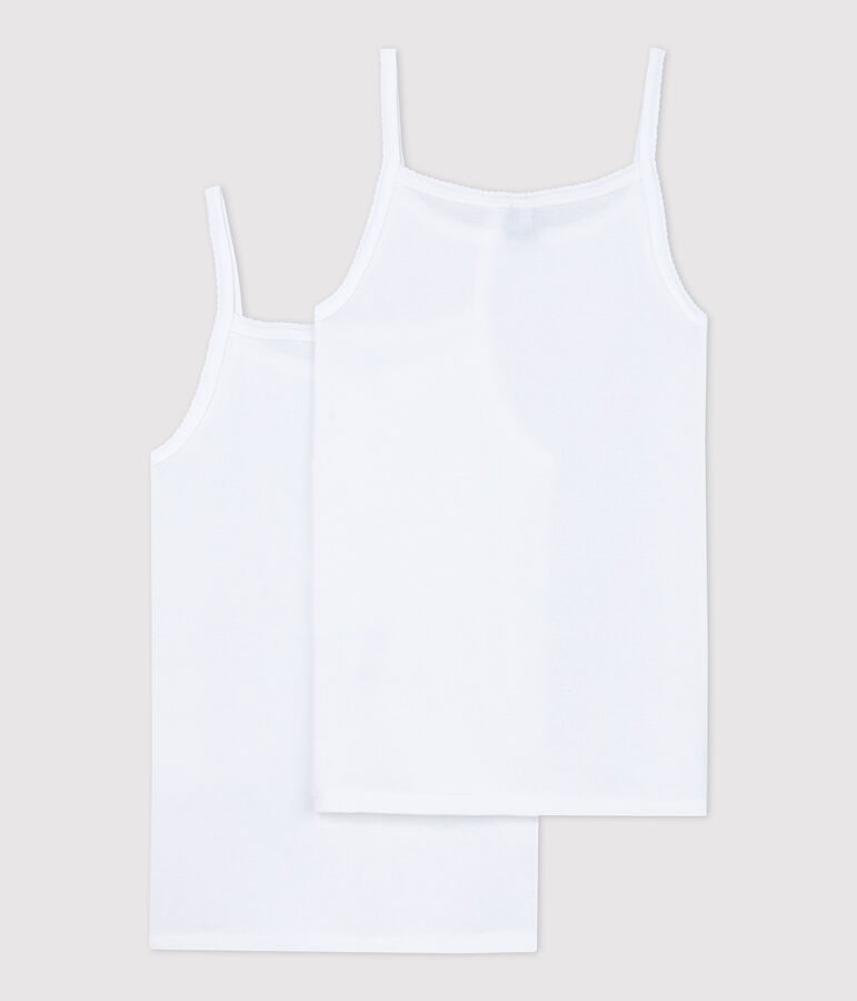 Confezione da 2 canottiere con spalline bianche ragazza multicolore