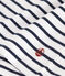 T-shirt a maniche corte in cotone a righe bambino bianco MARSHMALLOW/blu SMOKING