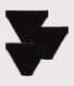 Confezione da 3 slip a tinta unita in cotone ed elastan donna