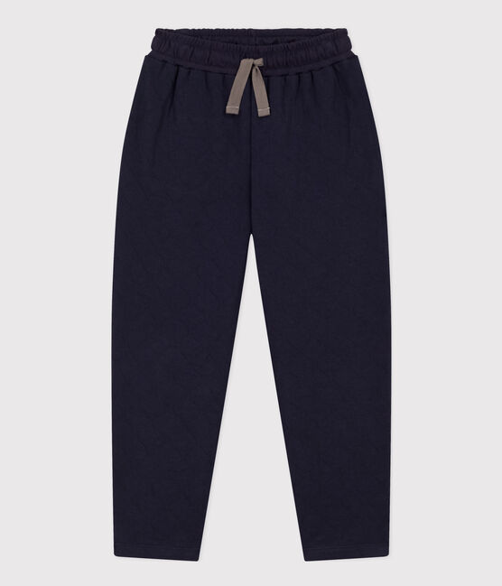 Pantalone in tubique trapuntato bambina / bambino blu SMOKING