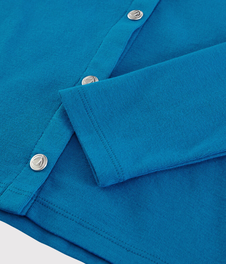 Cardigan in cotone bambina blu