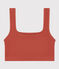 Bralette a tinta unita in cotone ed elastan donna marrone FAMEUX