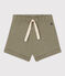 Shorts bebè in jersey fiammato tinta unita verde MARECAGE