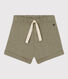 Shorts bebè in jersey fiammato tinta unita