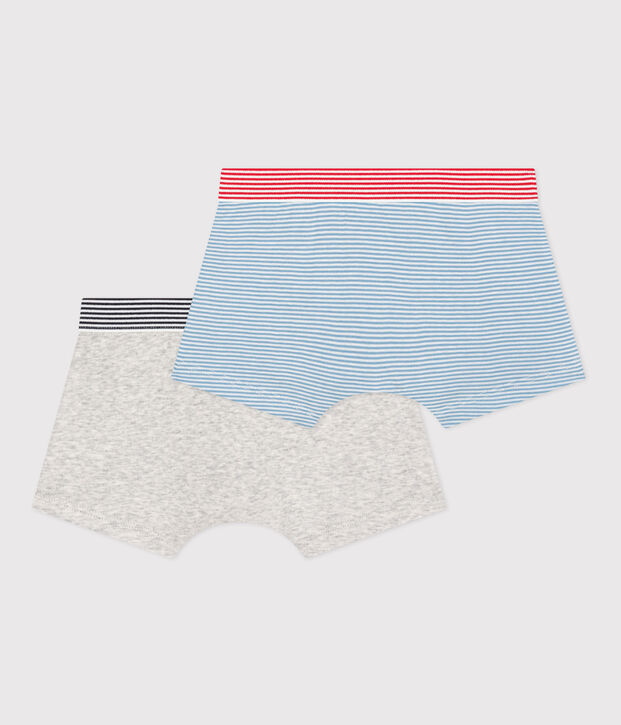 Confezione da 2 boxer bambino in cotone multicolore