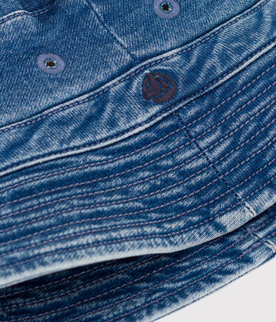 Bob in twill bambina - bambino blu DENIM BLEU DELAVE