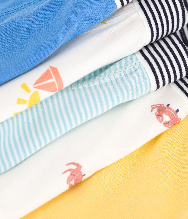 Set di 5 boxer in cotone con stampa bambino multicolore