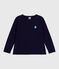 T-shirt a maniche lunghe in cotone tinta unita bambino SOIR
