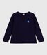 T-shirt a maniche lunghe in cotone tinta unita bambino