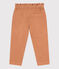 Pantaloni dritti in velluto fine bambina rosa SIENNA