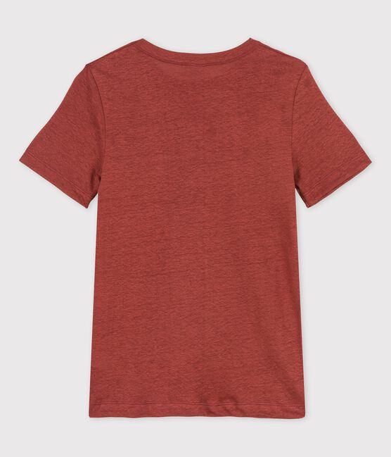 T-shirt L'ICONIQUE in lino donna marrone OMBRIE