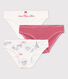 Confezione da 3 slip bambina in cotone