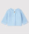 Cardigan bebè in tricot di cotone biologico blu TOUDOU