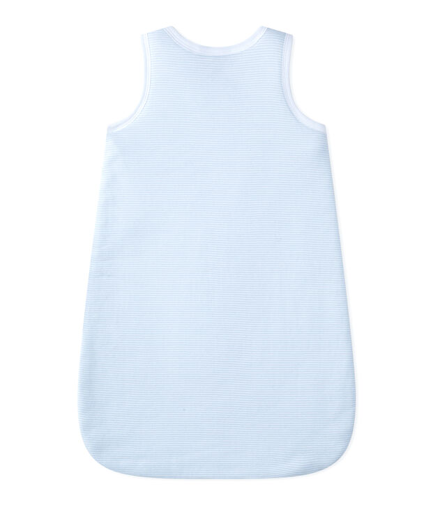 Sacco nanna nascita per beb&eacute; maschio millerighe blu/bianco