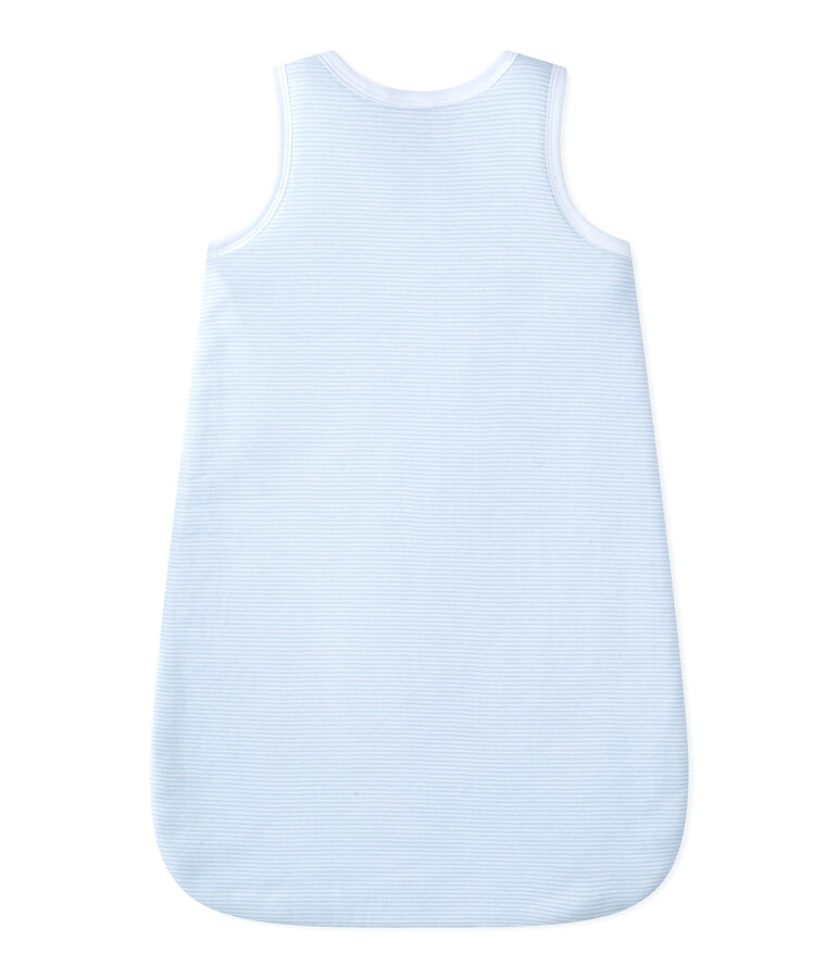 Sacco nanna nascita per beb&eacute; maschio millerighe blu FRAICHEUR/bianco ECUME