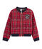 Teddy in maglia tartan bambina rosso TERKUIT/bianco MULTICO