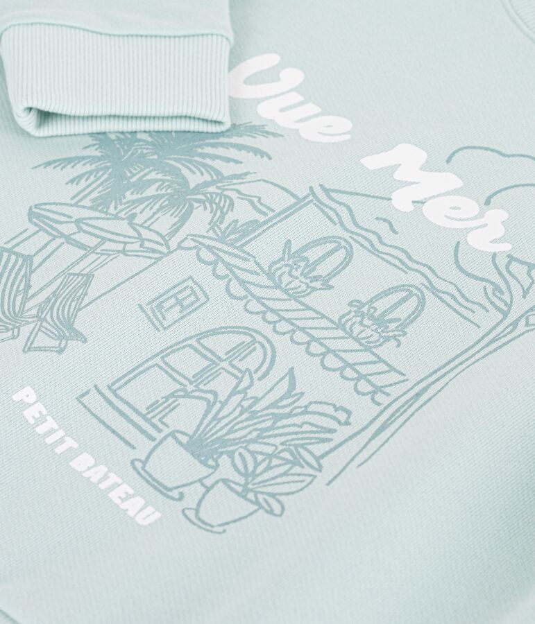 Felpa in cotone bambino blu