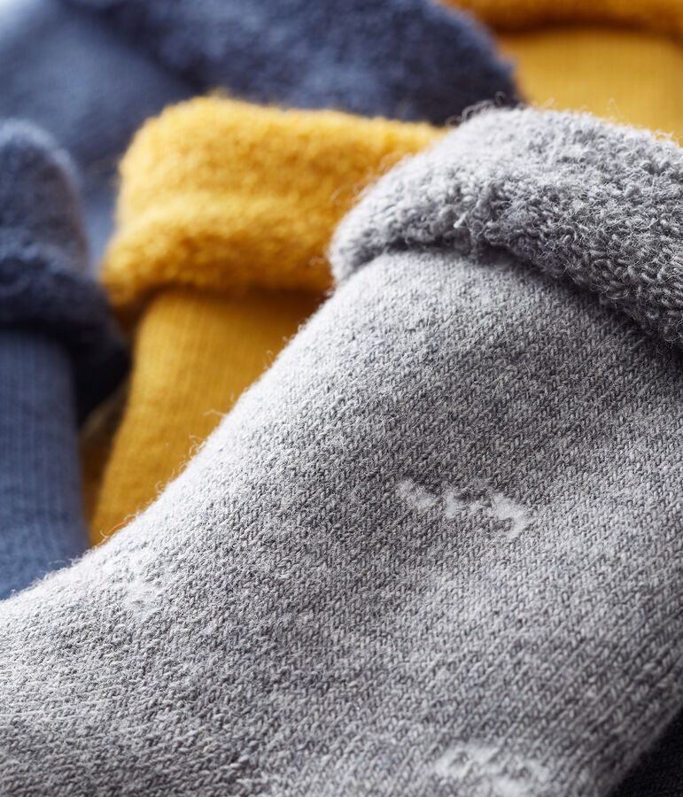 Lotto di tre paia di calzine beb&eacute; unisex multicolore