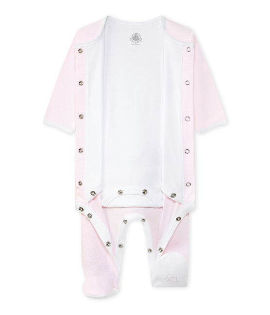 Bodygiama Bebé unisex rosa VIENNE/bianco ECUME