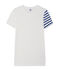 T-shirt donna fantasia in costina originale 1x1 bianco ECUME