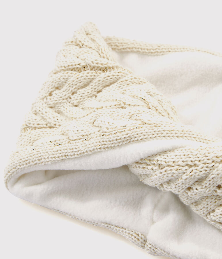 Snood bambina bianco/giallo