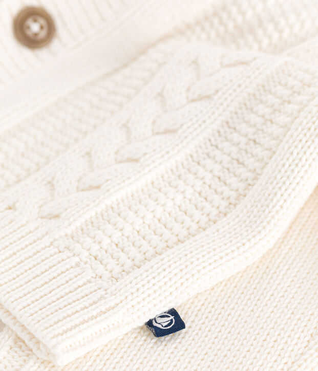 Cardigan in cotone neonato bianco