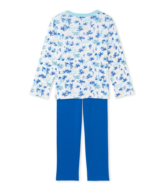 Pigiama per bambino stampato bianco ECUME/blu BLEU/ MULTICO