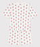 Pigiama donna corto in cotone a fiori bianco MARSHMALLOW/bianco MULTICO