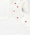 Body con colletto ricamato in cotone tinta unita neonato bianco MARSHMALLOW