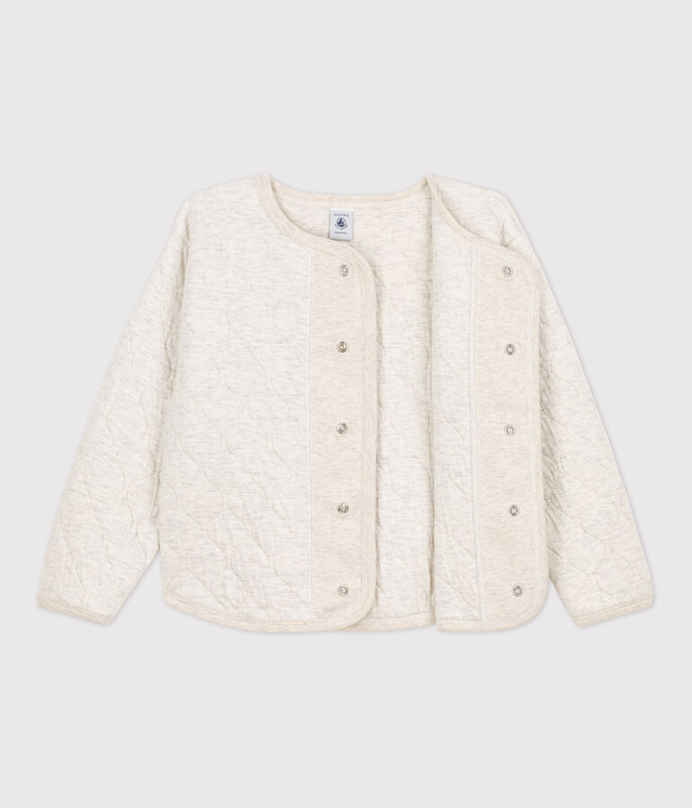 Cardigan bambina in tubique beige MONTELIMAR CHINE