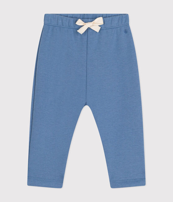 Pantaloni bebè in tessuto felpato  blu BEACH