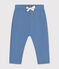 Pantaloni bebè in tessuto felpato  blu BEACH