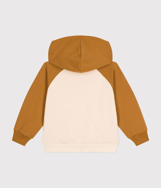Maglia con cappuccio in tessuto felpato bambino beige AVALANCHE/ CUIVRE