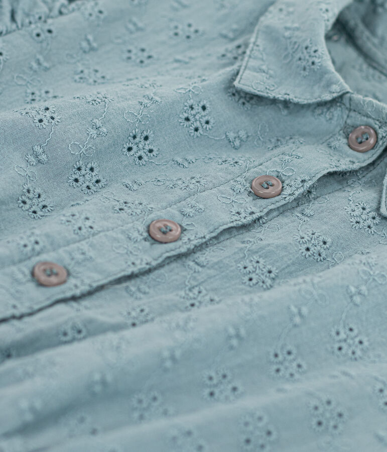 Abito bambina in pizzo sangallo verde