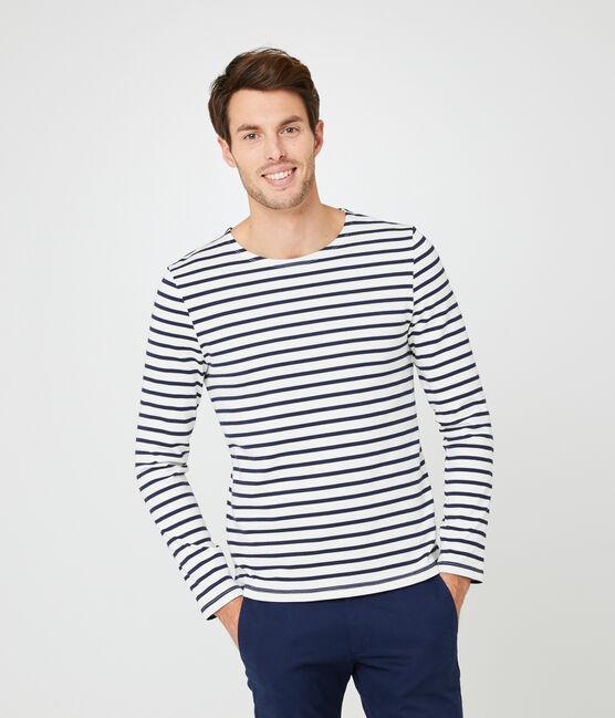 Marinière iconica uomo beige COQUILLE/blu SMOKING