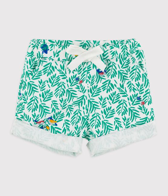Short in cotone bebè. bianco MARSHMALLOW/bianco MULTICO