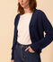 Cardigan a costa inglese in cotone Donna blu INCOGNITO