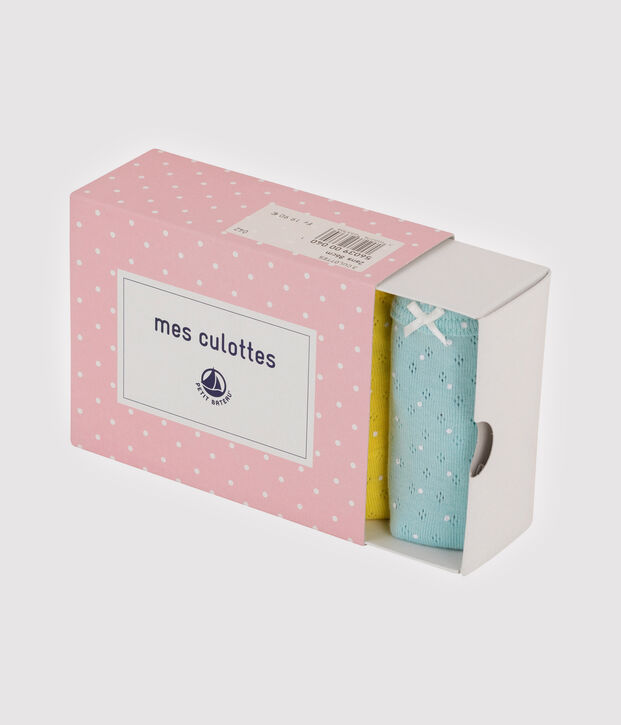 Confezione da 3 slip vita alta tour-trou bambina multicolore