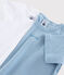 Duo t-shirt bambino maniche corte millerighe blu in cotone biologico variante 1