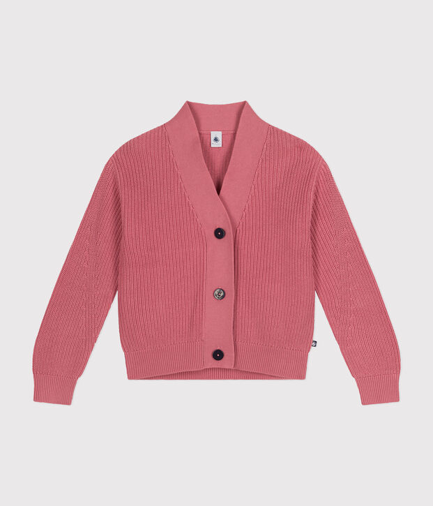 Cardigan in cotone donna rosa