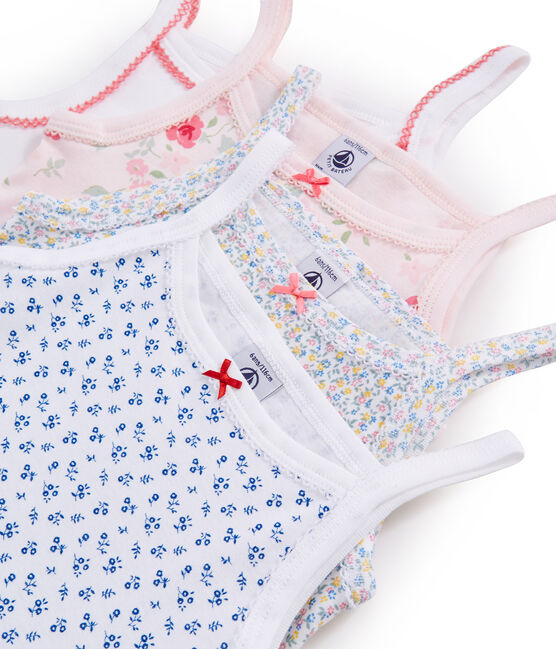 Pochette a sorpresa di 4 canottiere con spalline bambina variante 1