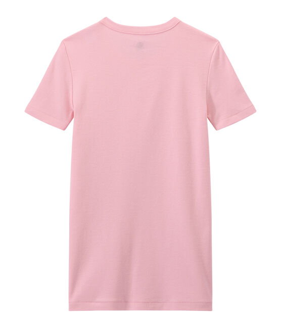 T-shirt donna in costina originale 1x1 rosa BABYLONE