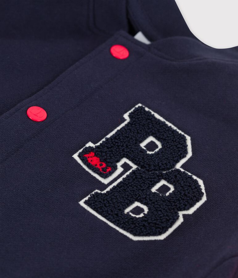 Cardigan teddy in molleton bambina/bambino rosso/blu