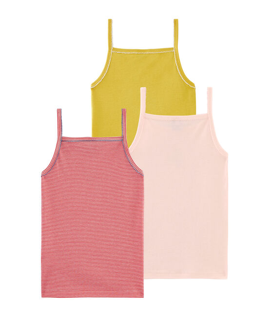 Trio canottiere con spalline bambina variante 1