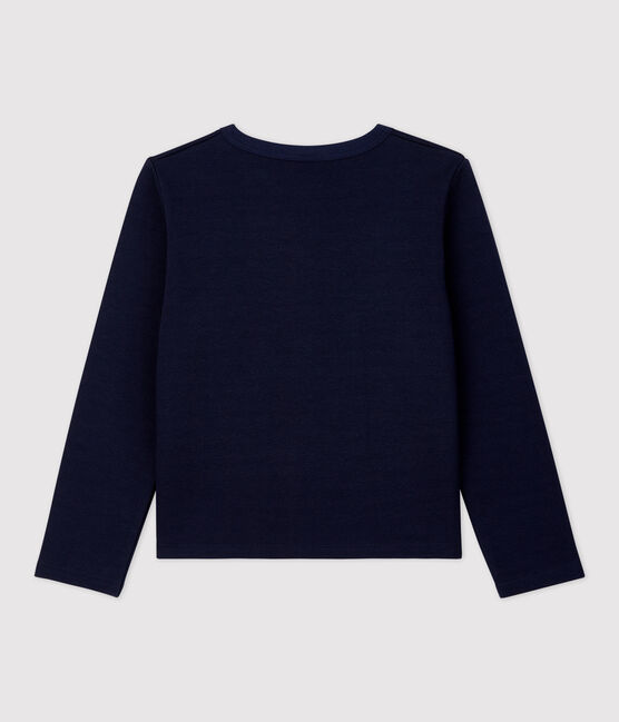 Cardigan in cotone bambina blu SMOKING