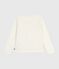 T-shirt a maniche lunghe in cotone con stampa bambina ecru MILK