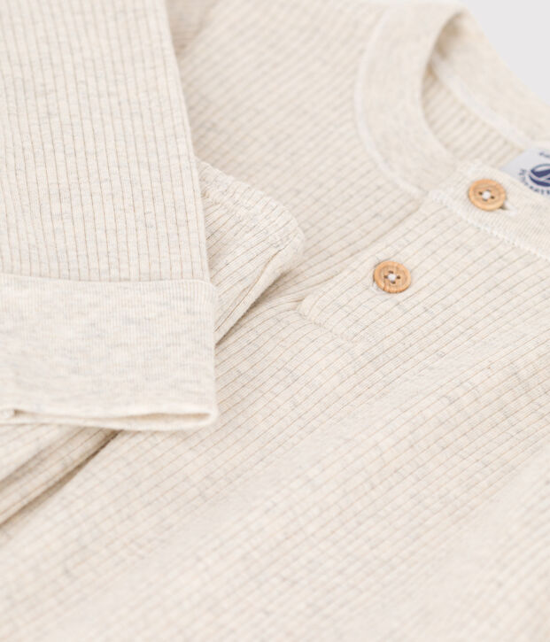 Pigiama di cotone per bimbo/bimba beige