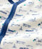 Tutina pigiama senza piedi a costine fantasia trasporti bebè in cotone bianco MARSHMALLOW/bianco MULTICO